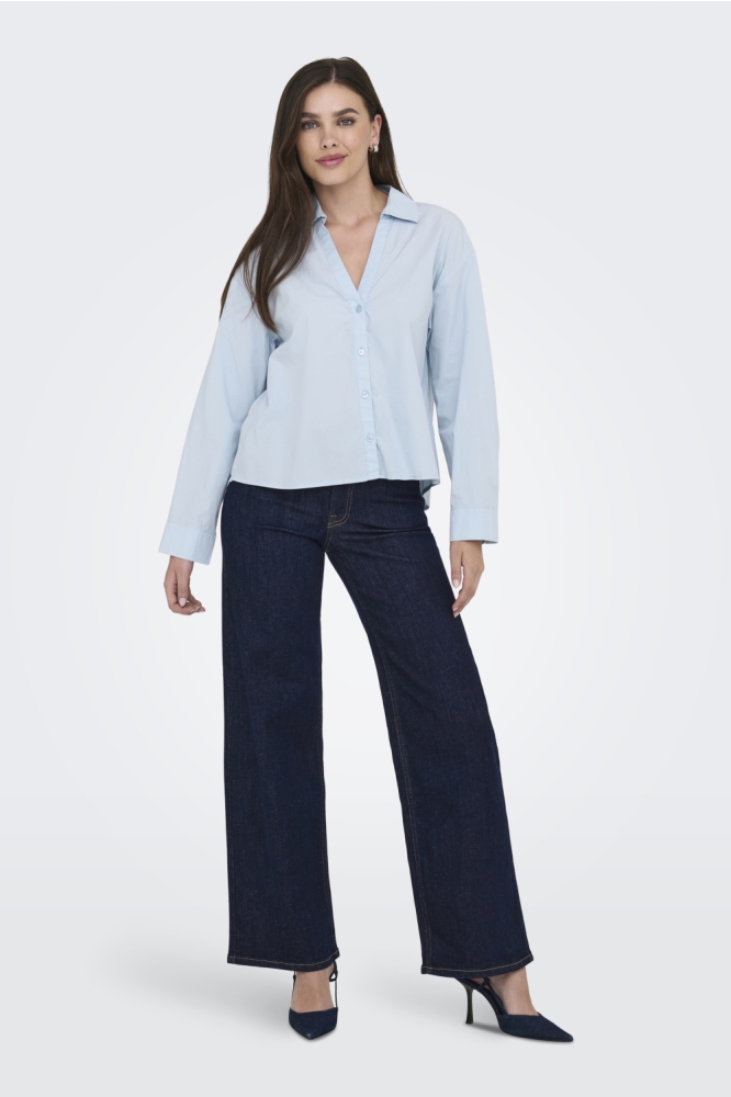 JDYFELINA-FINA HW WIDE RINSE JNSDNM 15354213 DARK BLUE DENIM